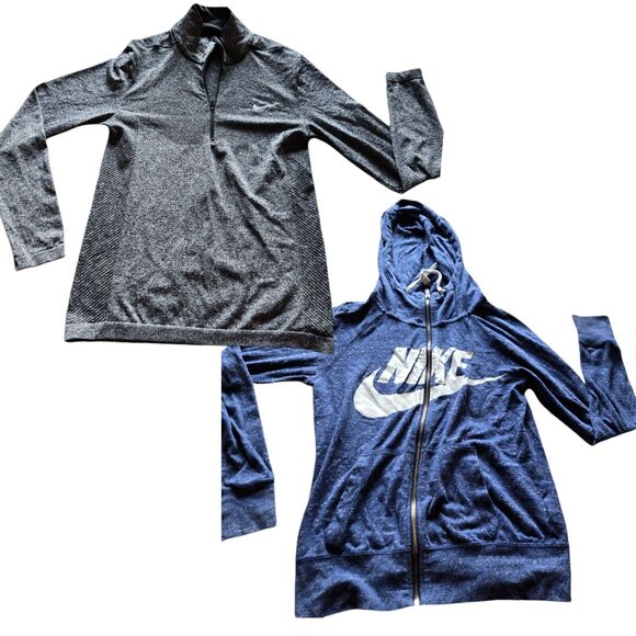 2 NIKE Hoodie Full Zip & 1/4 Zip Pull Over Nike Golf Dri-Fit Size SMALL - Picture 1 of 10